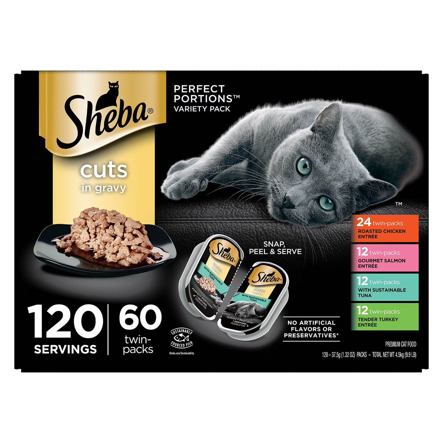 Wet Cat Food Trays Variety Pack, 60 ct., 2.6 oz.