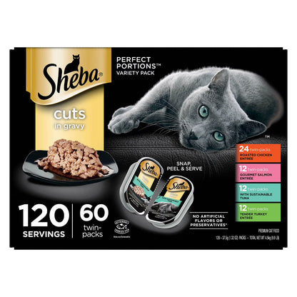 Wet Cat Food Trays Variety Pack, 60 ct., 2.6 oz.