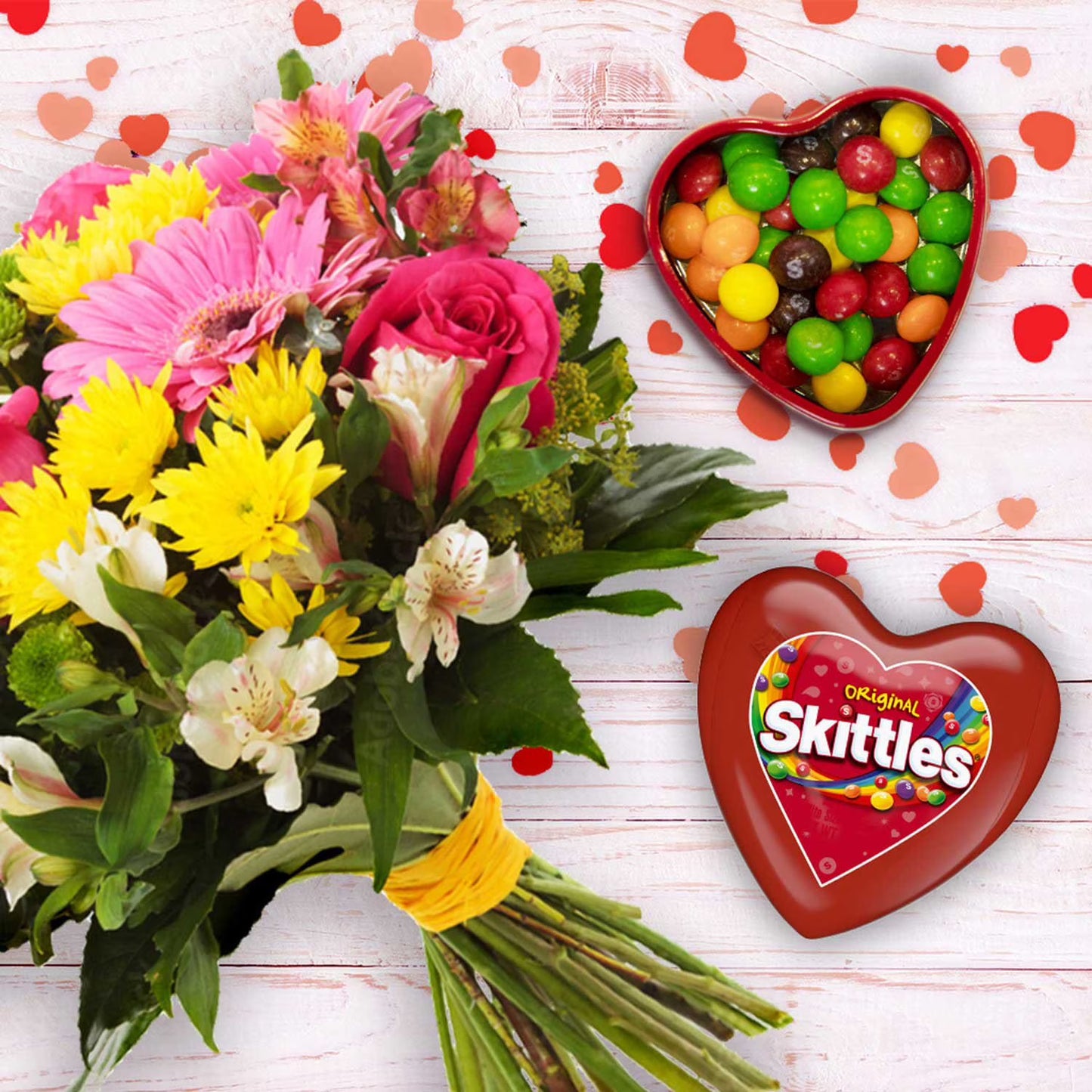 Skittles Original Filled Valentine's Day Candy Hearts, 1.07 oz, 12 ct.