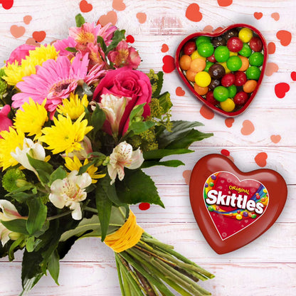 Skittles Original Filled Valentine's Day Candy Hearts, 1.07 oz, 12 ct.