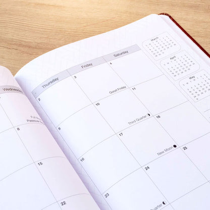 Large Brown 18-Month 2026 Planner, Spiral Bound