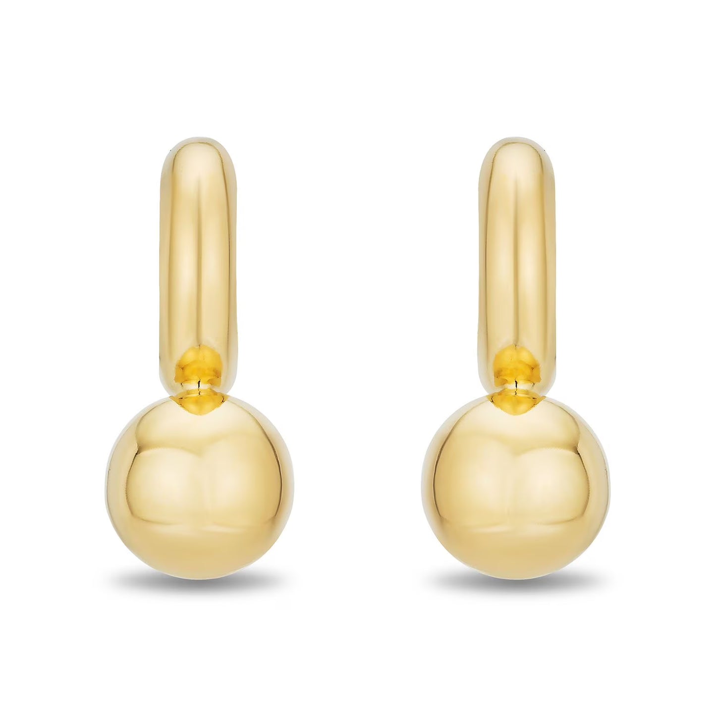 Neuhardt Ball Huggie Hoop Earrings in 18K Gold Vermeil
