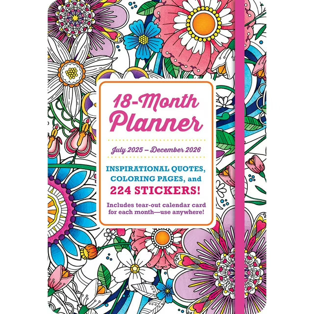 18-Month 2026 Coloring Planner