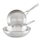 3-Ply Base Stainless Steel Cookware Induction 2-Piece Fry Pans Set