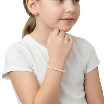 4-4.5mm Cultured Freshwater Pearl Bracelet in 14K Gold