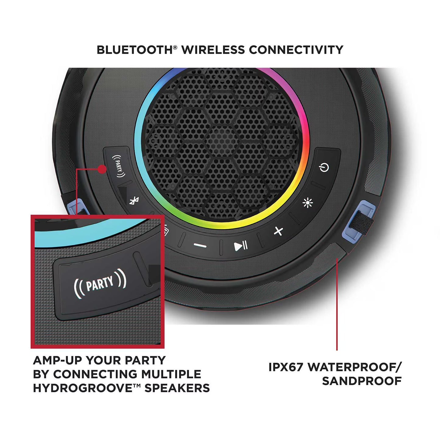 HydroGroove Floating Party Speaker with Lights
