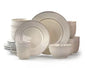 16-Piece Contemporary White Stoneware Dinnerware Set
