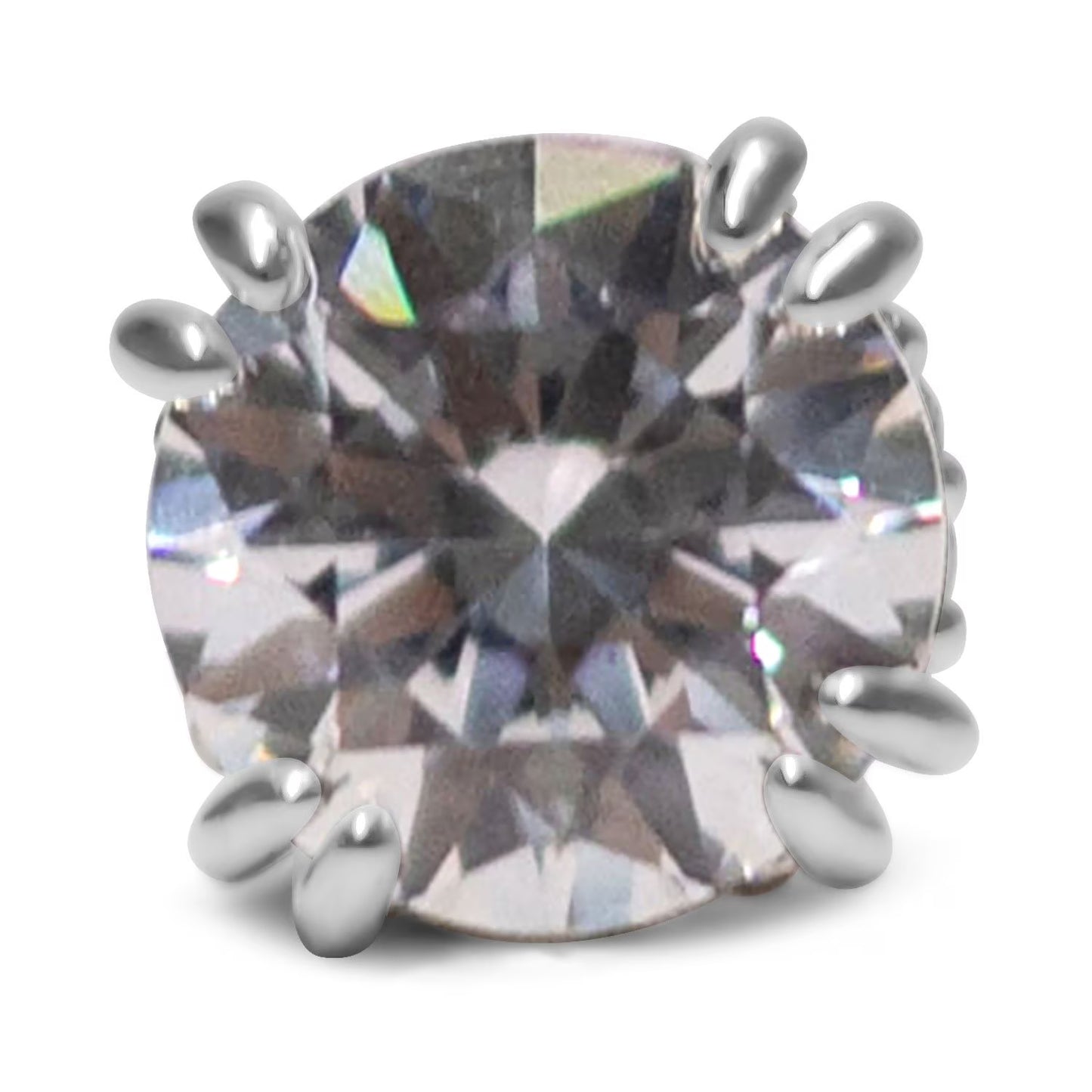 Round Cut White Crystal Stilla Stud Earrings