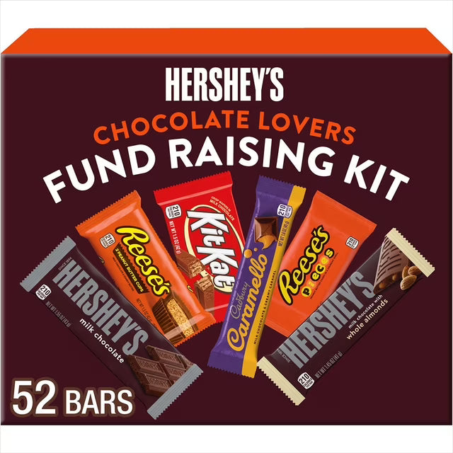 Chocolate Lovers Candy Bars, Variety Pack, Full Size, 52 pk.