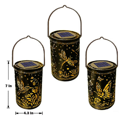 Forest Trio Solar Lanterns, 3-Pack