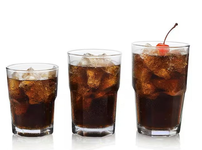 3-Different Sizes Glassware Set (Set of 18)