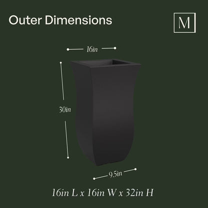 Valencia 30" Tall Planter, Set of 2