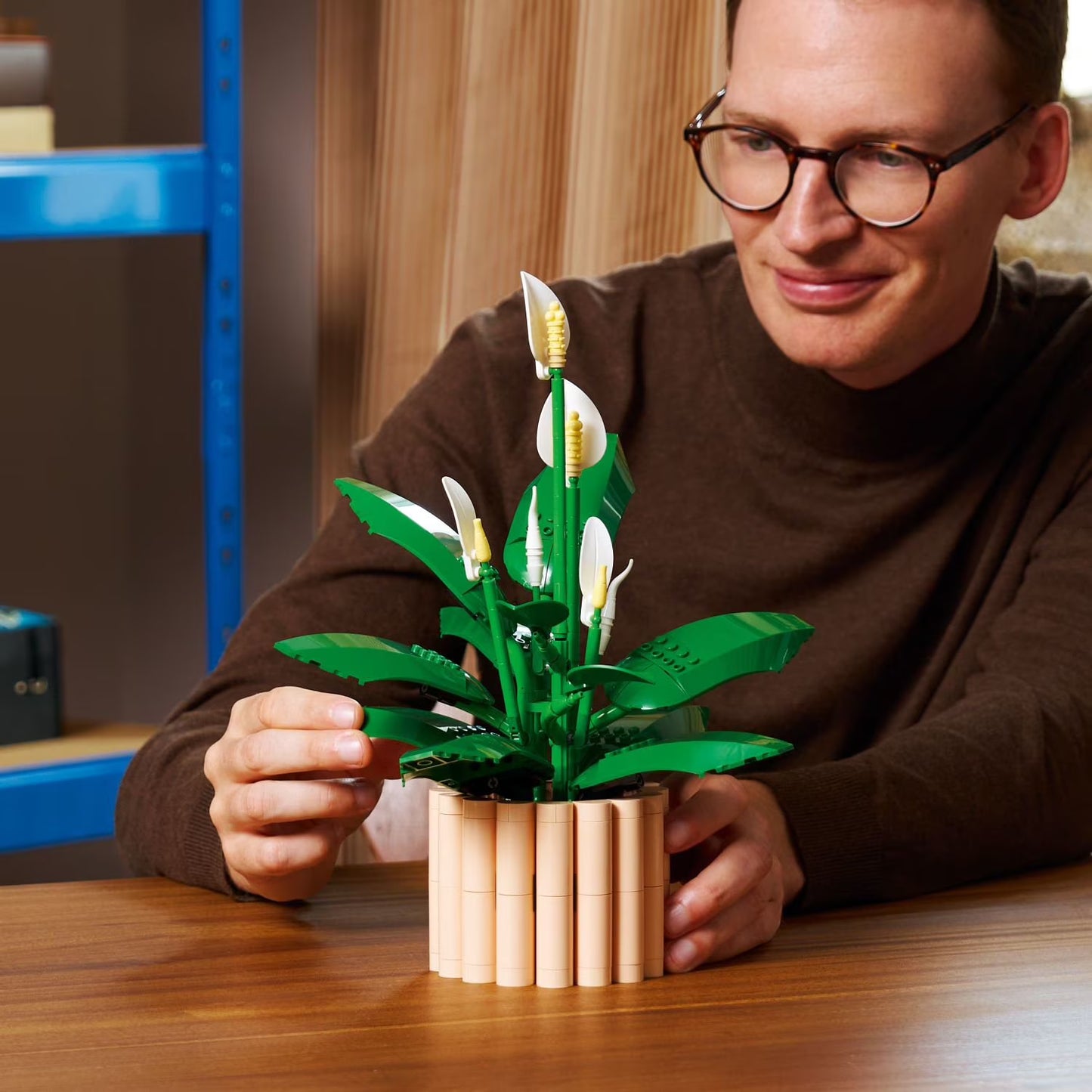 LEGO Botanicals Peace Lily Flower Room Decor Building Set, 474 pc.