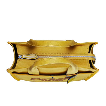 Canvas Cargo Tote Bag, Yellow Gold