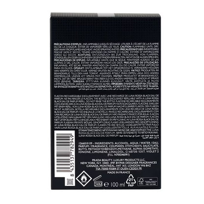 Prada Luna Rossa Black Eau De Parfum Spray 3.4 fl oz