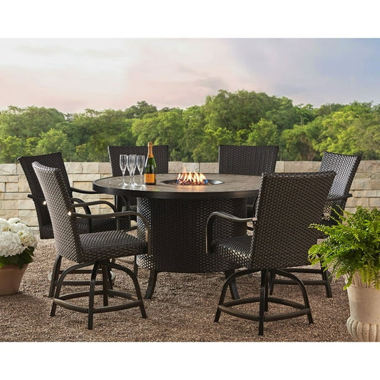 Fire Dining Set, 7pc - Heritage Round Balcony