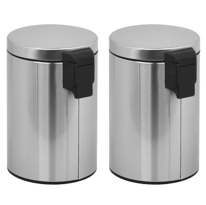 Round Shape 6.6 Liter Pedal Bin, 2 ct.