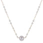 15" 5-5.5mm Cultured Freshwater Pearl Solitaire Necklace in 14K Gold