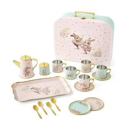 Tin Tea Set, 18 pc