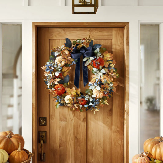 Blue Harvest Wreath