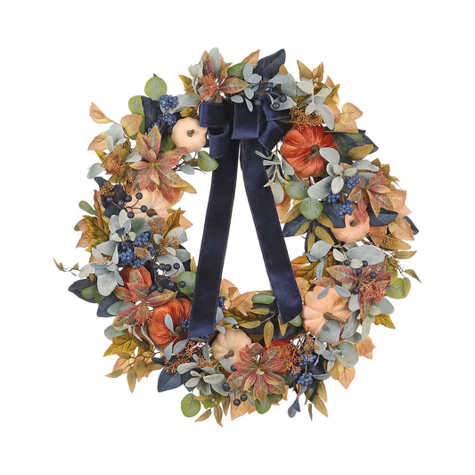 Blue Harvest Wreath