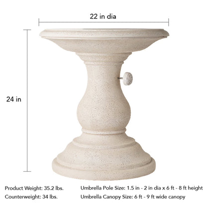 22" Classic Outdoor Patio Bistro Umbrella Table