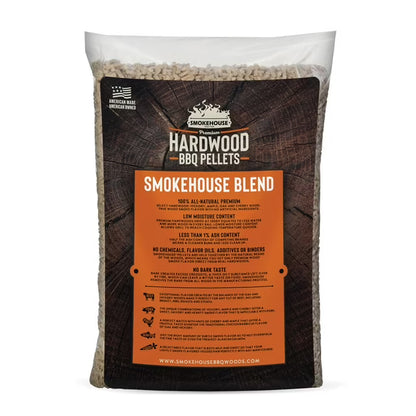Premium Hardwood BBQ Pellets, Smokehouse Blend - 40 lbs.