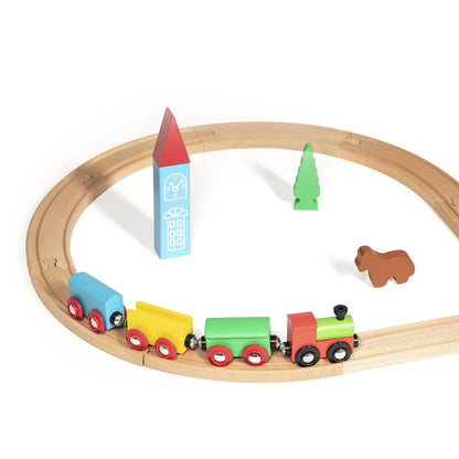 Wooden Figure 8 Train Track Set, 32 pc.