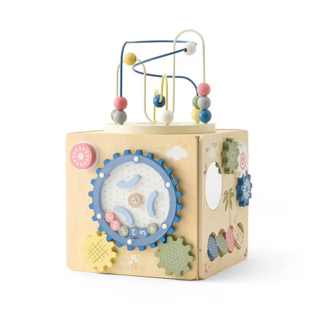 Large Wooden Activity Cube