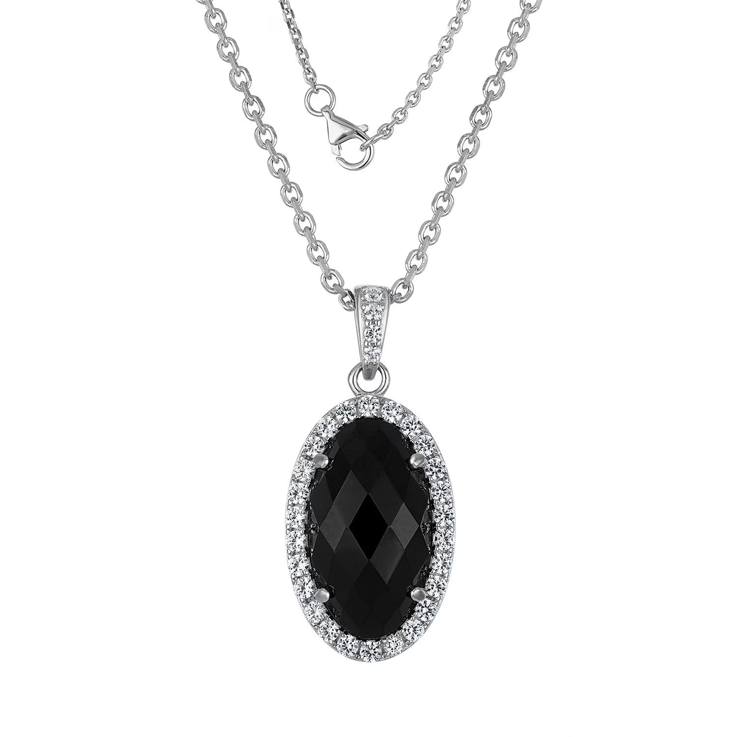 White Sapphire Dangle Earrings & Pendant Necklace Set