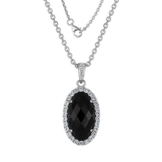 White Sapphire Dangle Earrings & Pendant Necklace Set