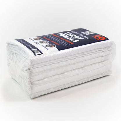 100% Cotton Terry Towels, 14" x 17", 60 ct.