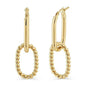 Polished and Twist Double Hoop Earrings in 14K Gold