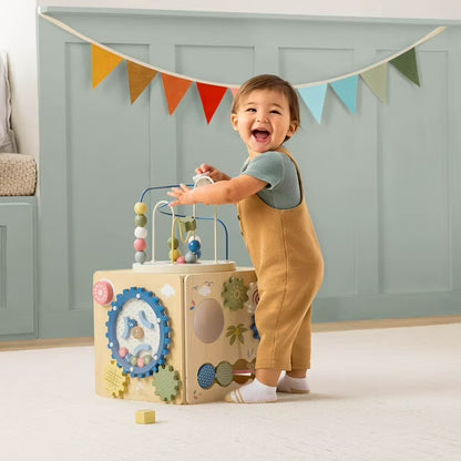 Large Wooden Activity Cube