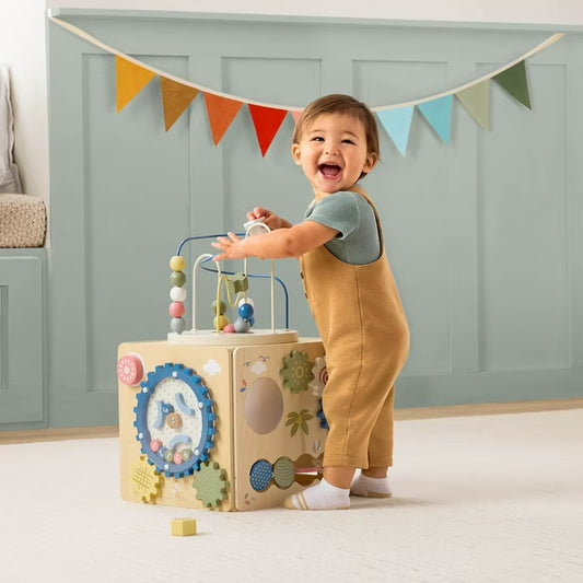 Large Wooden Activity Cube