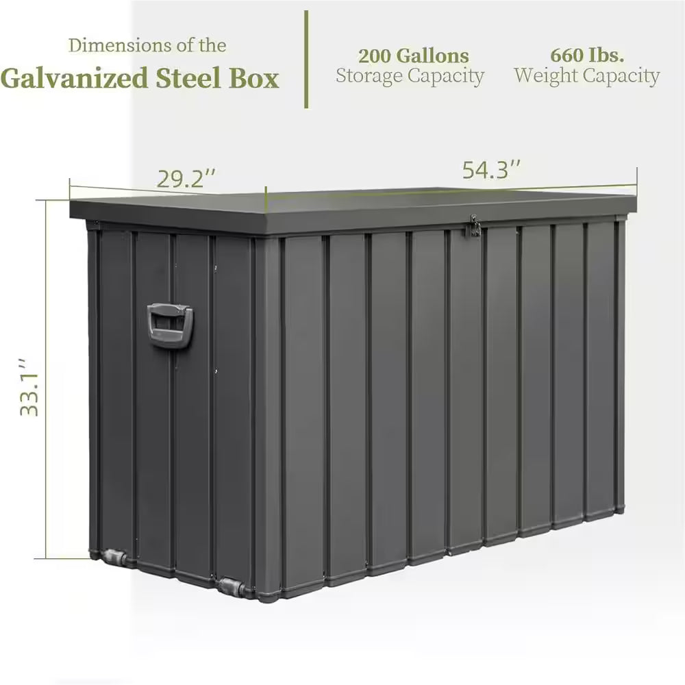Outdoor Steel Storage Deck Box