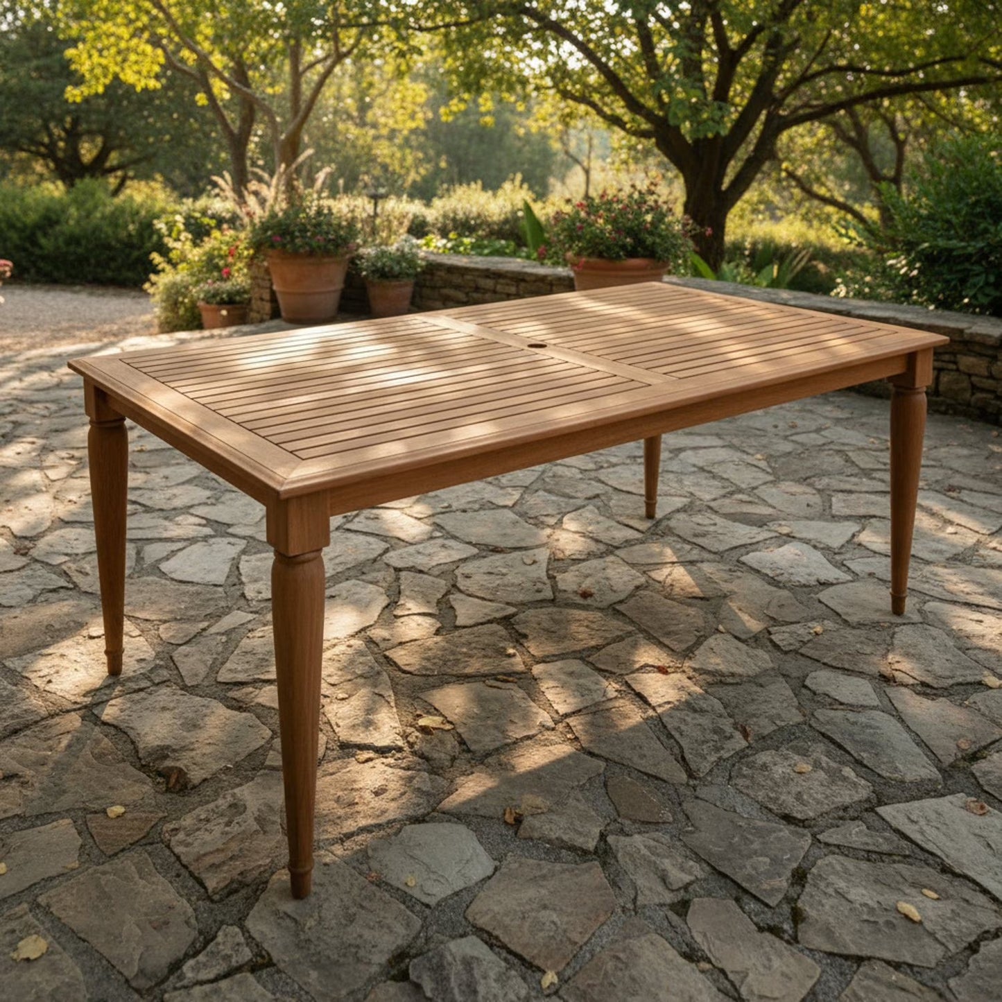 Pacific Teak Outdoor Dining Patio Set, 6pc