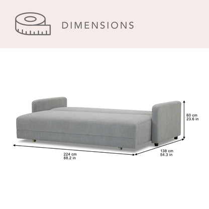Convertible “Sit & Sleep” Sofa, Gray