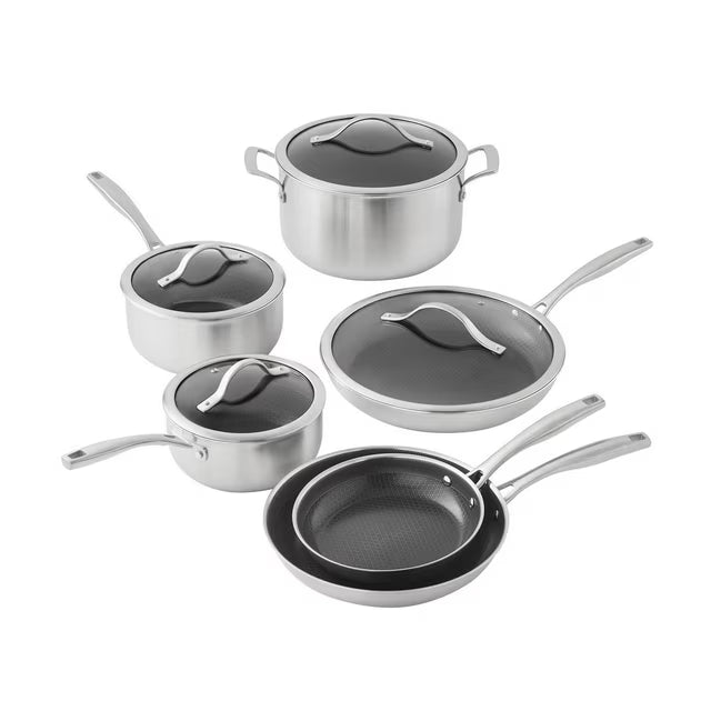 10-Piece Hybrid Ceramic Nonstick Cookware Set
