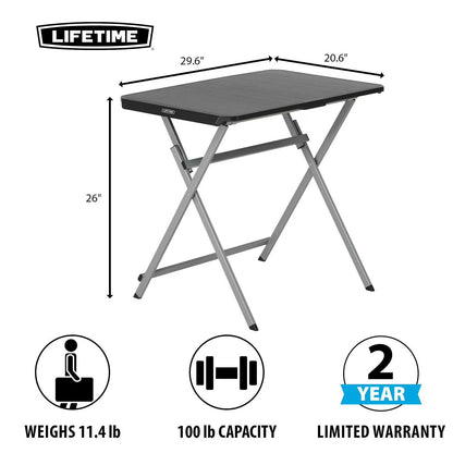 30" Light Commercial Personal Table, Black