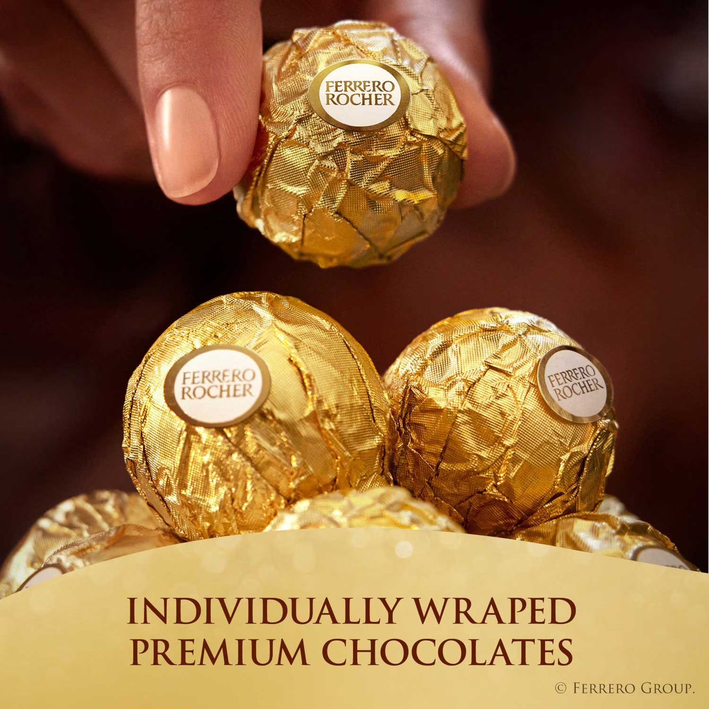 Ferrero Rocher Premium Milk Chocolate Hazelnut, 48 ct.