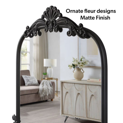 Filigree Wall Mirror, Black