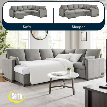 Serta Ellington Sectional Sleeper Sofa