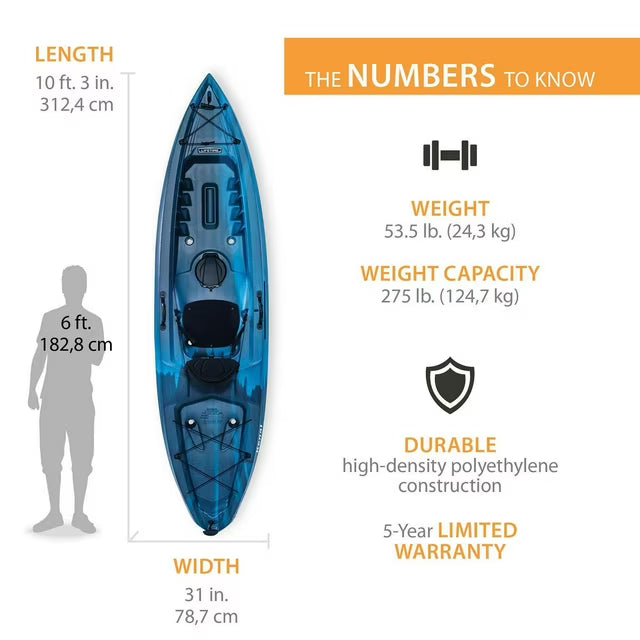 Kenai Sit-On-Top Kayak Lightning Fusion, 2 Pack