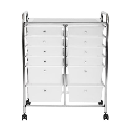 12-Drawer Rolling Organizer Cart