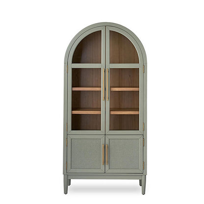 Mark Enzo Storage Cabinet With Rattan Cabinet Doors