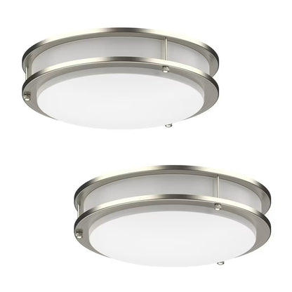 Ceiling Light Double Ring Flush Mount 12" 5CCT 2-Pack