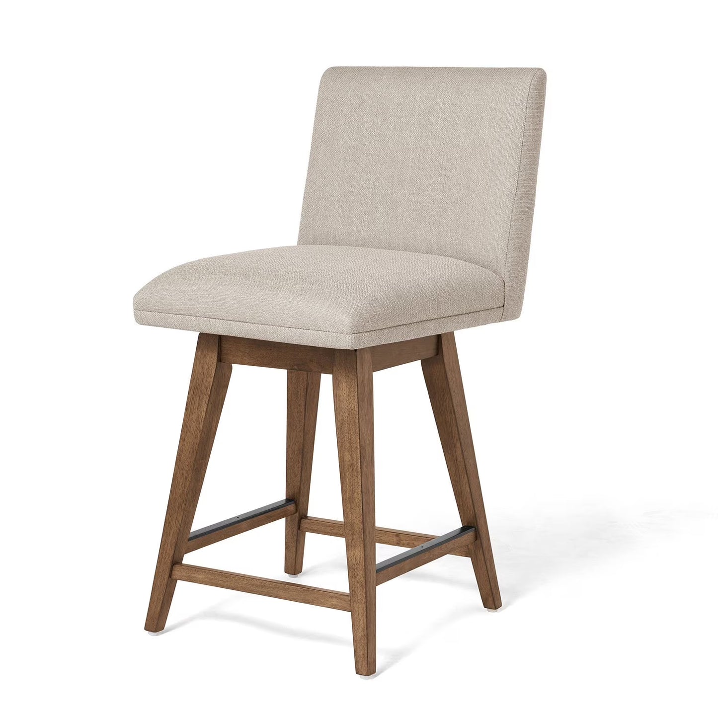 Hastings Fabric Swivel Counter Stool, Brown