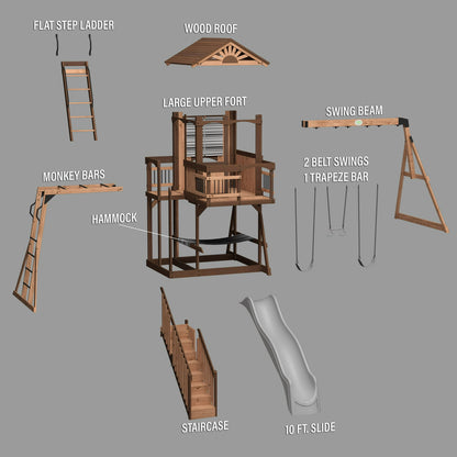 Backyard Discovery Oceanview II Cedar Wood Swing Set