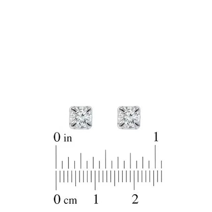 0.13 CT. T.W. Round Cut Diamond Stud Earrings in 14K Gold